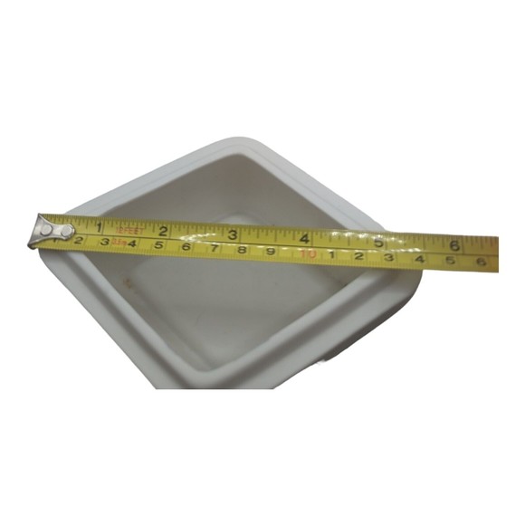 Vintage Bisque Trinket Box  Flowers Gold Trim Roses Gold Trim Diamond Shape - Picture 6 of 8